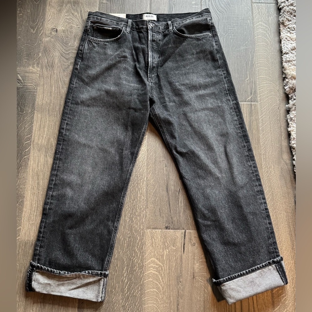 Agolde Women's Straight Leg Jeans - Black